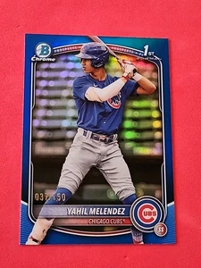 YAHIL MELENDEZ 2025 BOWMAN CHROME 1ST TRUE BLUE REFRACTOR /150 - Picture 1 of 3