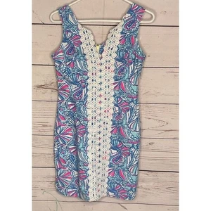 Mini abito tubino donna Lilly Pulitzer Target 20° anniversario orlo pizzo taglia 2 - Foto 1 di 14