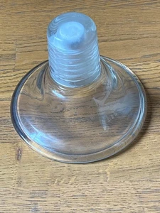 VECCHIO ISOLATORE ELETTRICO DI LINEA A CAMPANA IN VETRO TRASPARENTE - Foto 1 di 6