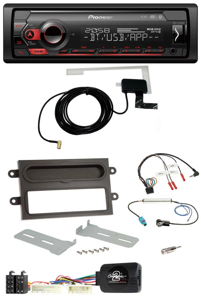 Pioneer DAB USB Lenkrad Bluetooth Autoradio für Renault Twingo ab 2015 grau - Bild 1 von 4