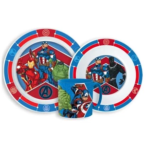 Vaisselle pour enfants Avengers Marvel set de petit déjeuner ensemble de couverts de jardin d'enfants - Photo 1/1