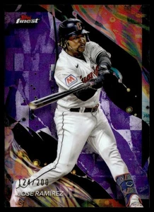 2024 Topps Finest Purple Refractor Jose Ramirez 124/200 #196 - Bild 1 von 2