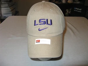 Nike Headwear LSU Tigers Louisiana State Tan Adjustable HAT CAP NEW WITH TAGS - Picture 1 of 7