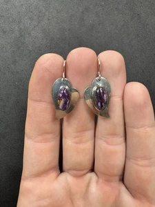 4,2 g Vintage EMT Sterling Silber 925 lila Stein Ohrhänger Schmuck Konvolut T - Bild 1 von 7