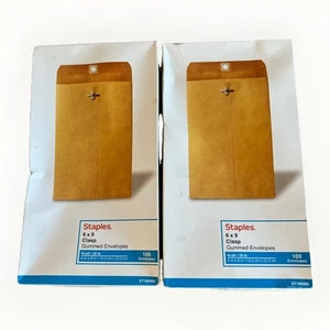 Sobres con cierre de 200 piezas 6x9 28 lb envío Kraft correo engomados negocios Manila - Imagen 1 de 3