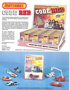 Matchbox Werbeblatt 1-75 Superfast "Code Red" Serie 1981 neuwertig - Picture 1 of 1