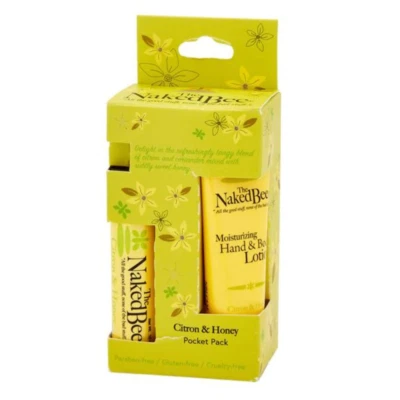 Naked Bee Classic Citron & Honey Pocket Pack - Lotion & Lip Balm - Image 1 of 2