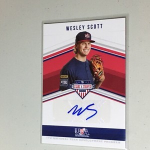 F54253 2018 USA Stars and Stripes AUTO  #39 Wesley Scott/172 
