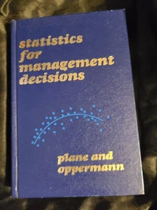 Statistics for management decisions by Donald R. Plane; Edward B. Oppermann - Picture 1 of 4