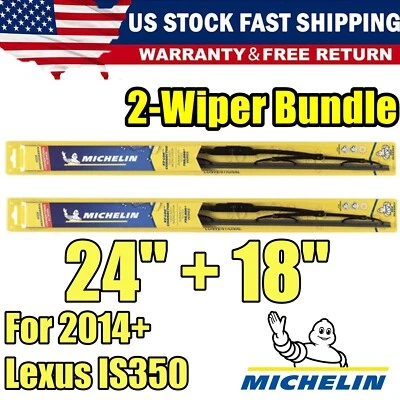 Paquete de 2 limpiaparabrisas premium para Lexus IS350 2014+ - 19240/180 Foto 1 de 4