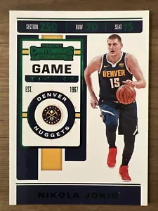 Boleto de juego Nikola Jokic - 2019-20 Panini Contenders #85 Green Nuggets C440 - Imagen 1 de 2