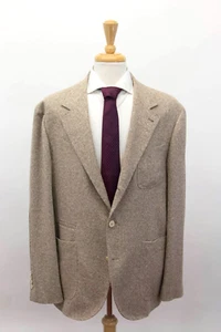 NWT$7395 Brunello Cucinelli Men Cashmere-VWool Tweed 2Pc Suit W/LogoButtons A248 - Picture 1 of 13