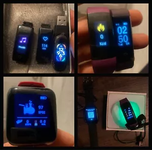 Lot Of 9 Smart Watches Some New In Box All Tested / Working +Chargers - Picture 1 of 6