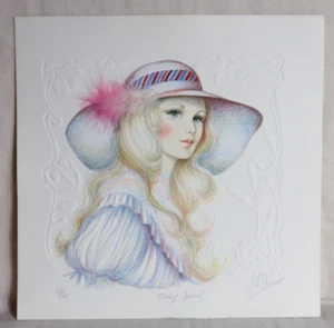 Mary Vickers ""Mary Jane"" geprägte Multimedia-Lithographie signiert und nummeriert - Bild 1 von 3