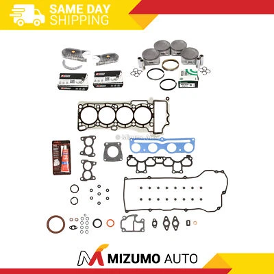 Full Gasket Set Pistons Bearings Fit 00-06 Nissan Sentra 1.8L DOHC QG18DE - Image 1 of 4
