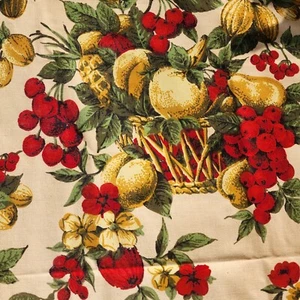 2 3/4Y Vintage Retro Upholstery Fabric Vibrant Fruit Baskets 54W Fulton - Picture 1 of 9