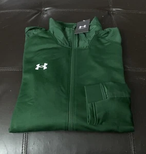 Nwt Under Armour Fullzip Track Jacket Men’s Size Medium Green Zip Pockets R6 - Picture 1 of 9