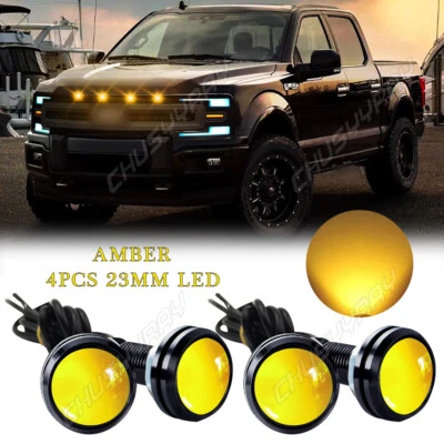 Светодиодная желтая решетка Mark light для Chevy Colorado Silverado Ford Raptor стиль SVT - Изображение 1 из 4