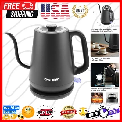 Rapid Boil 0.8L Tea and Coffee Electric Kettle with LED Indicator - Black - Image 1 of 4