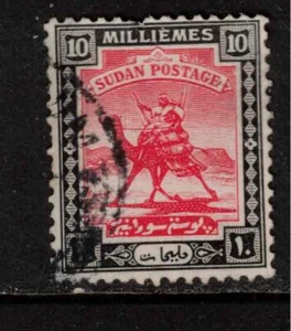 Sudan 1927-41 SG42 10m carmine & black Arab Postman used - Picture 1 of 1