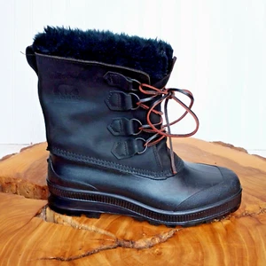 SOREL Badger Womens Sz 10 Winter Snow Boots Removable Felt Liners Canada NICE! - Picture 1 of 12
