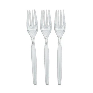 Bulk Clear Plastic Forks, 50 Ct., Party Supplies, 50 Pieces - Picture 1 of 1