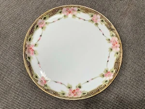 Antique Japanese Noritake Nippon Porcelain Small Round Dresser Tray Flowers Dec. - Picture 1 of 9