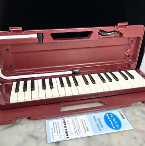 Yamaha P-37D Pianica Melodica Wind Keyboard Wine Red P37D Works! - Picture 1 of 12