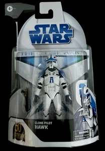 STAR WARS THE CLONE WARS 6" 50TH ANNIVERSARY CLONE PILOT HAWK FIGURE MOSC - Picture 1 of 2