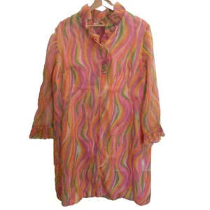 Vtg 60s or 70s Mod Couture Lily & Emilio Style Disco Dress Sheer Sleeves OOAK - Picture 1 of 10