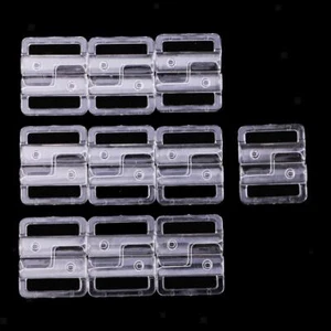 Prettyia 10 Sets Bra Bikini Clip Hook & Snap Plastic Clasps Bra Accessories - Picture 1 of 6