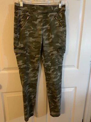 Girls Size 18 Cargo Pants Jeans Justice Camo Army Black Gray Camouflage - Image 1 of 4
