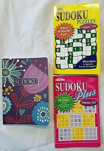 CHALLENGE YOUR MIND WITH LOT OF 3 VARIETY COLLECTION SUDOKU PUZZLE BOOKS - Picture 1 of 9