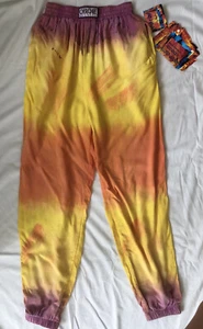 Damen-Jogginghose Drop Cloth Batik tiefer Schritt Größe Small/Medium USA Hippie Ombr - Bild 1 von 8