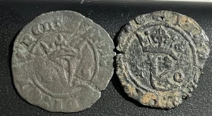 Cincin19,MEDIEVAL, lote de 2 Blancas del Agnus Dei ,JUAN Iº,(Toledo y Burgos) - Imagen 1 de 4