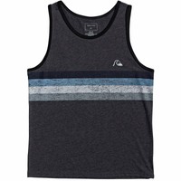 Quiksilver Mens T-Shirt Heather Gray Blue Size XL Season Striped Tank Top 387