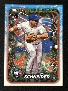 Tarjeta Topps Holiday Davis Schneider RC 2024 novato #H132 Toronto Blue Jays - Imagen 1 de 2