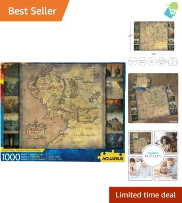 Officially Licensed Lord of the Rings 1000 Piece Jigsaw Puzzle - 20 x 28 in - Image 1 of 4