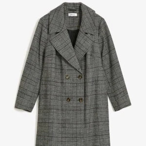 Addition Elle Plaid Houndstooth Double-Breasted Wool Blend Coat Plus Size 3X 52" - Picture 1 of 8