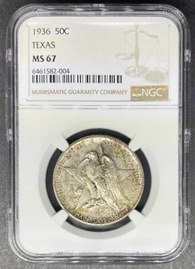 1936 Texas Commemorative Half Dollar NGC MS-67, Buy 3 Items, Get $5 Off!! - Picture 1 of 4