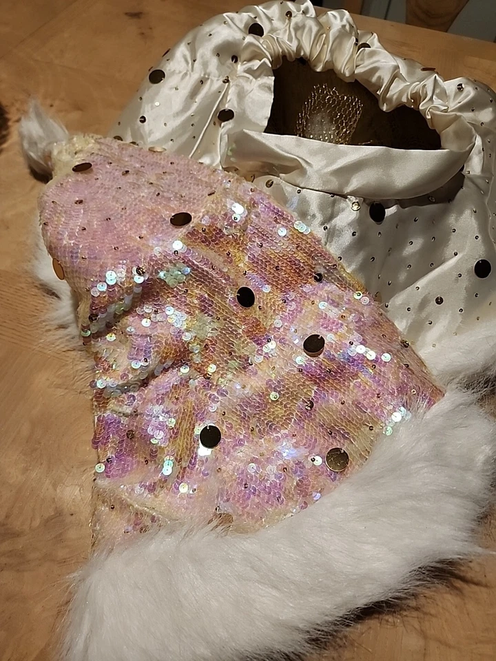 Victoria's Secret Santa Baby SEQUIN Giselle Satin Tule Skirt & Hat Set NWOT  - Image 1 of 4