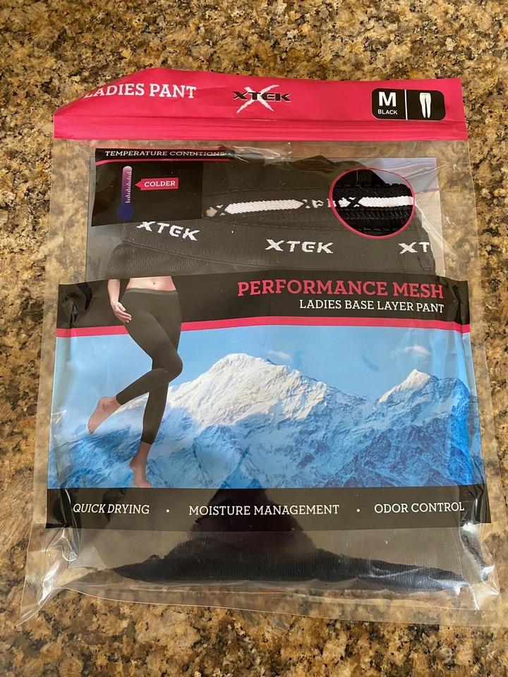 XTek Ladies Base Layer Pant Performance Mesh Black Size Medium - Image 1 of 4