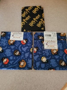 Harry Potter Lot Of 3 Fabric Fat Quarters. - Picture 1 of 5