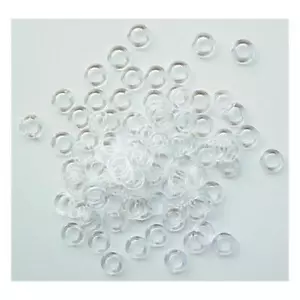 Buddly Crafts 10mm Plastic Austrian Blind Rings - 50pcs Clear - Picture 1 of 1