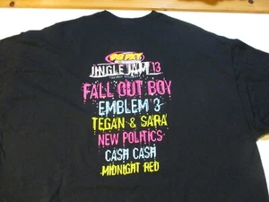 FALL OUT BOY EMBLEM 3 TEGAN & SARA CASH CASH JINGLE JAM 2013 CONCERT T-SHIRT 2XL - Picture 1 of 13