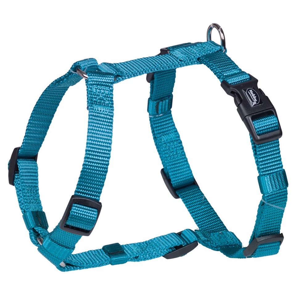 Nobby Geschirr Classic hellblau Nylon für Hunde stufenlos verstellbar
