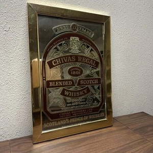 Vintage Chivas Regal Blended Scotch Whisky Framed Bar Mirror Sign Large 21”x 15” - Picture 1 of 6