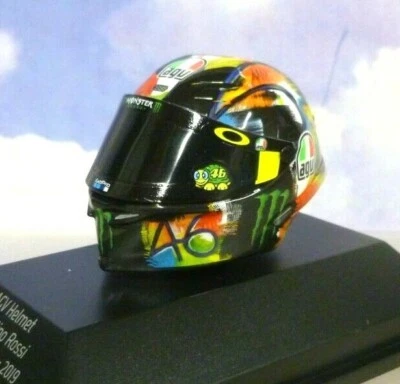 MINICHAMPS 1/8 AGV HELMET VALENTINO ROSSI #46 WINTER TEST SEPANG 2019 DIECAST - Image 1 of 4