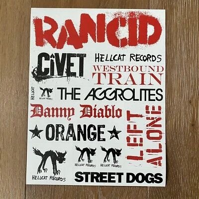 Rancid x Hellcat Records Sticker Sheet / Promo Poster (Let the Dominoes Fall) - Image 1 of 3