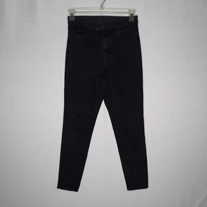 American Eagle High Rise Skinny Jeans Womens 8 Short Black Pocket Button Zip... - Picture 1 of 7